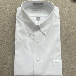 Van Heusen pinpoint Oxford dress shirt NWT
